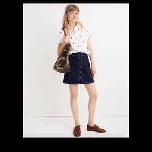 Madewell Women’s Stretch Denim A-Line Mini Skirt
